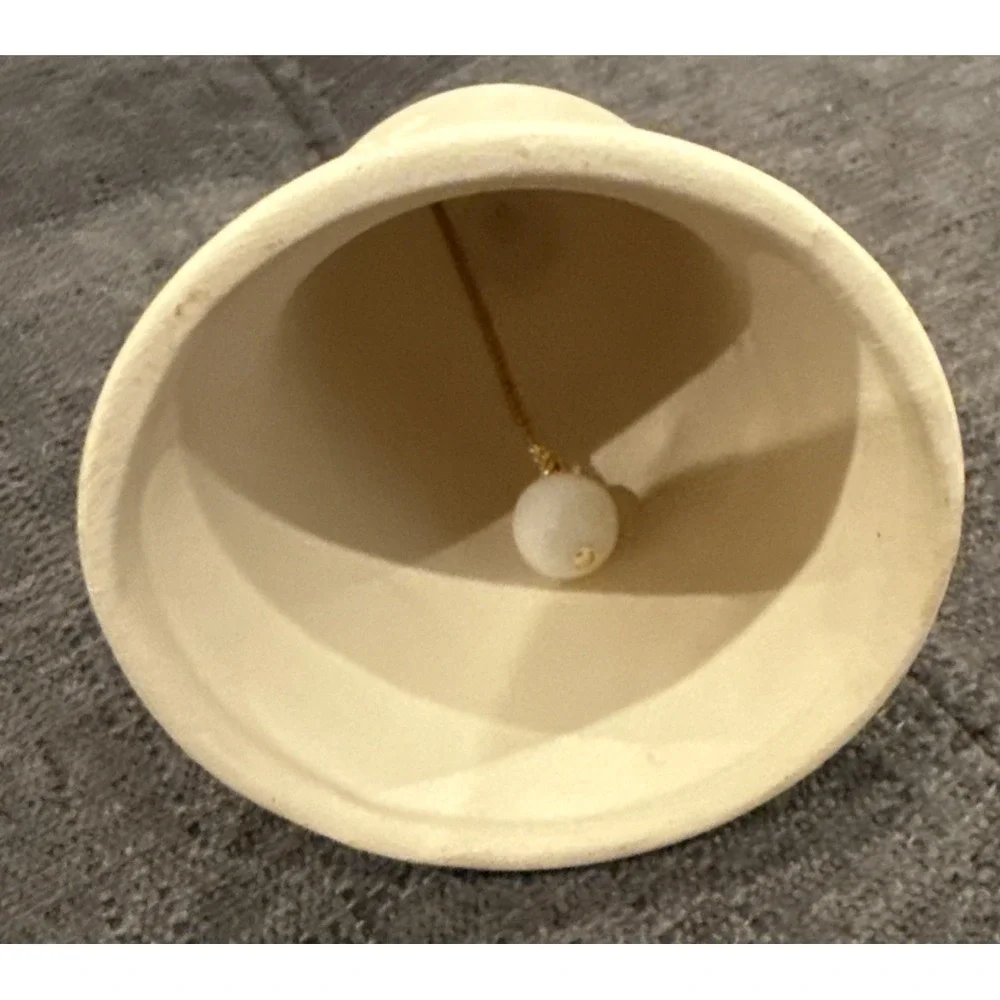 Vintage Cream Bell With Flowers  - 5